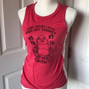 Hometown Heroes Buddha tank with lace side panels